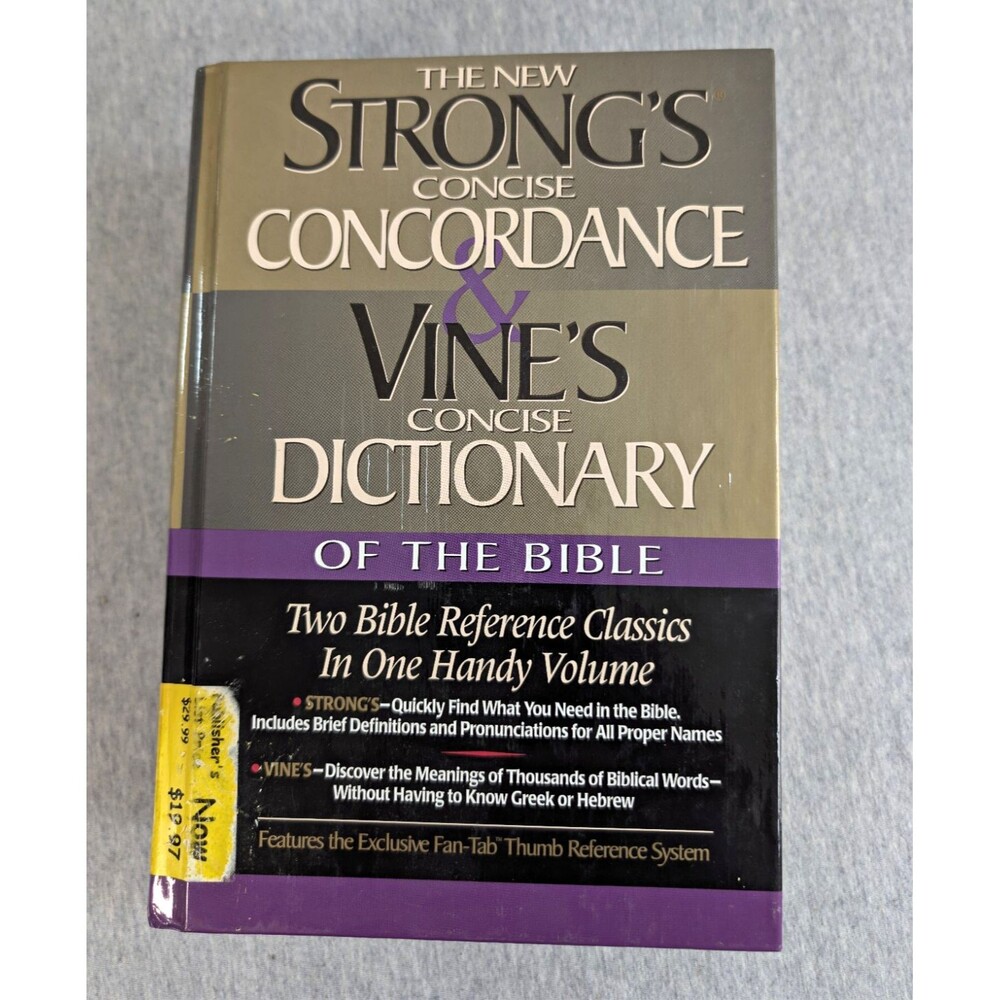 The New Strong's Concise Concordance & Vine's Dictionary HC Thumb Index 1999